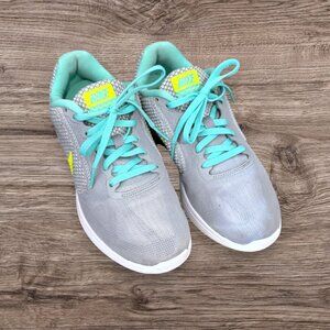 NIKE Revolution 3 Gray Aqua Running Athletic Sneaker Shoes Women's Size 7